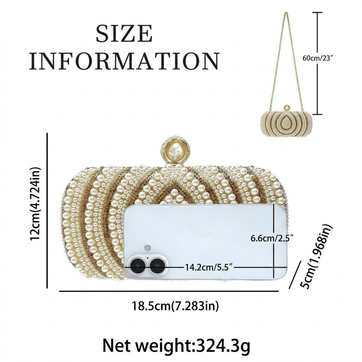 Elegant Pearl Beaded Bridal Clutch ✨ - Image 3