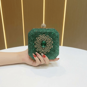 Party Wear Crystal Box Clutch💎👜