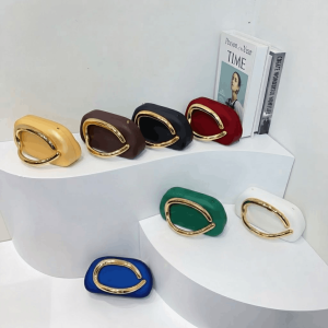 Metal Ring Handle Clutch Bag 👜✨