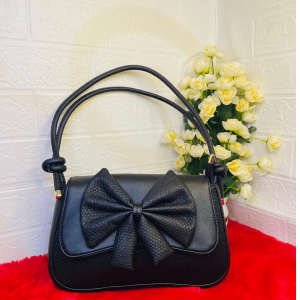 Elegant Bow Design Ladies Handbag – Pink - Image 4