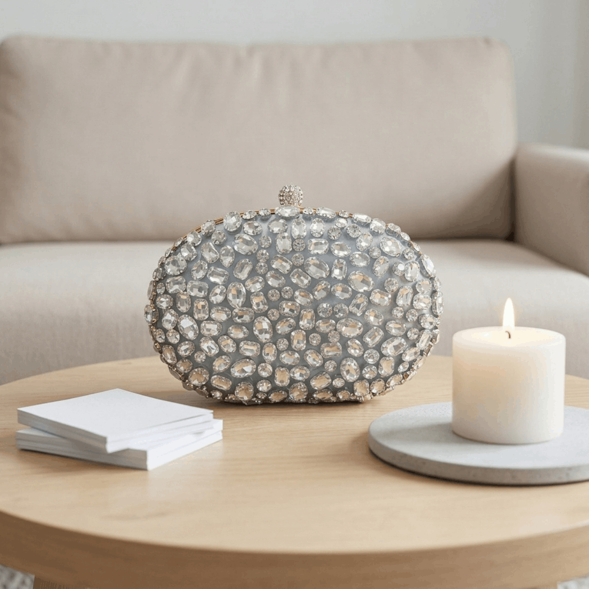 Premium Crystal Stone Party Clutch Bag✨ - Image 3