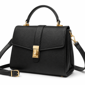 Elegant Black PU Leather Women's Handbag